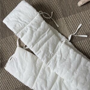 White Eyelet Crib Bumper